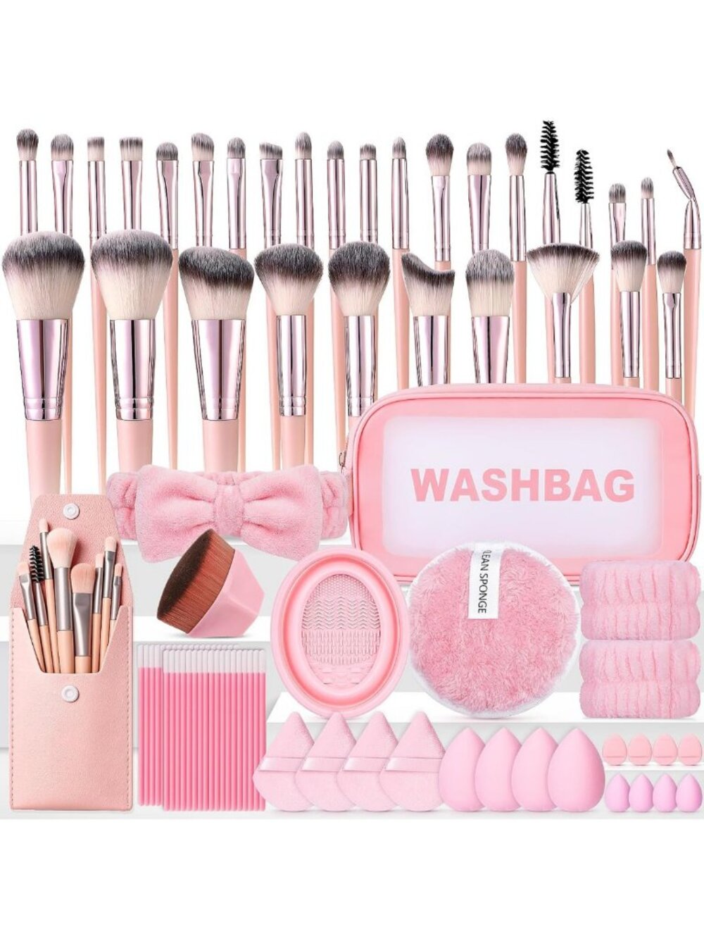 112Pcs Pink Makeup Brush Set | Professional Tools for Flawless Application